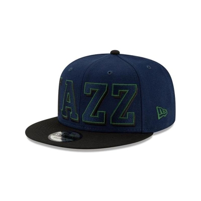 Utah Jazz Gorra | New Era NBA Block Font 9fifty Snapback Cap Mexico - Azules
